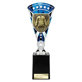 Blue & Silver Cobra Star Martial Arts Cup 255mm