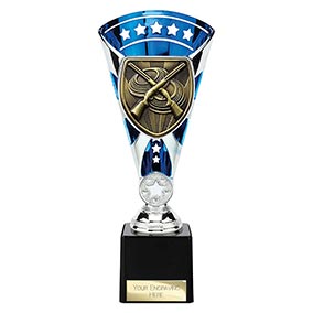 Blue & Silver Cobra Star Clay Pigeon Shooting Cup 230mm