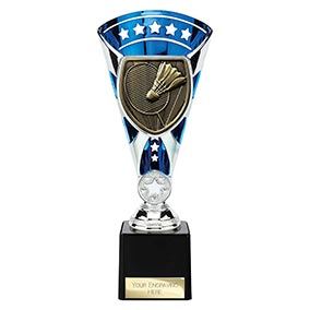 Blue & Silver Cobra Star Badminton Cup 230mm