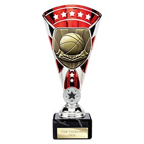 Red & Silver Cobra Star Basketball Cup 210mm