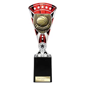 Red & Silver Cobra Star Basketball Cup 255mm