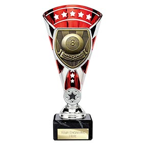 Red & Silver Cobra Star Pool Cup 210mm