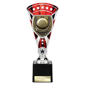 Red & Silver Cobra Star Pool Cup 230mm