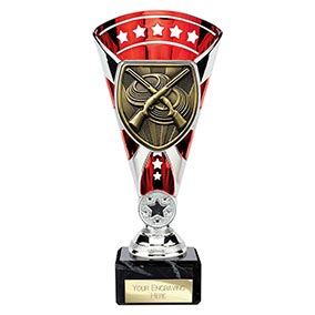 Red & Silver Cobra Star Clay Pigeon Shooting Cup 210mm