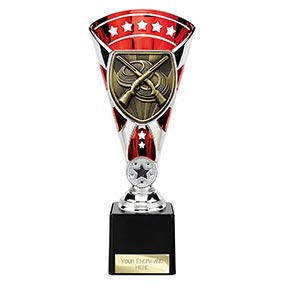 Red & Silver Cobra Star Clay Pigeon Shooting Cup 230mm