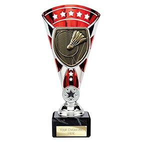 Red & Silver Cobra Star Badminton Cup 210mm