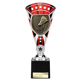 Red & Silver Cobra Star Badminton Cup 230mm