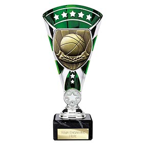 Green & Silver Cobra Star Basketball Cup 210mm