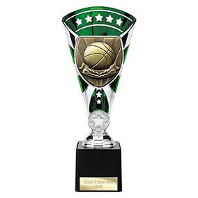 Green & Silver Cobra Star Basketball Cup 230mm