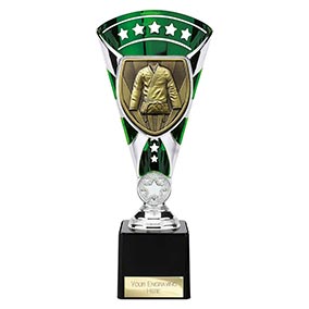 Green & Silver Cobra Star Martial Arts Cup 230mm