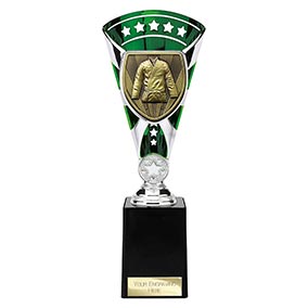 Green & Silver Cobra Star Martial Arts Cup 255mm