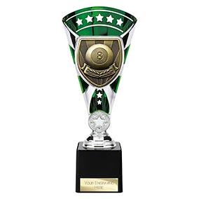 Green & Silver Cobra Star Pool Cup 230mm