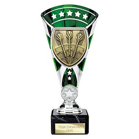 Green & Silver Cobra Star Darts Cup 210mm