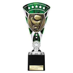 Green & Silver Cobra Star Boxing Cup 230mm