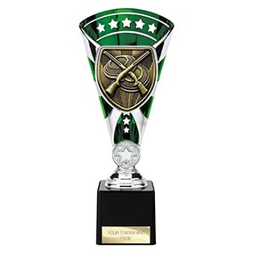 Green & Silver Cobra Star Clay Pigeon Shooting Cup 230mm