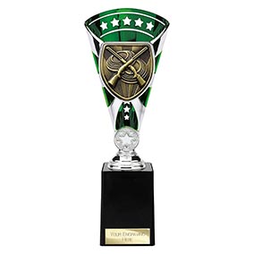 Green & Silver Cobra Star Clay Pigeon Shooting Cup 250mm