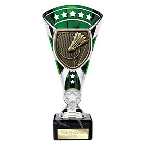 Green & Silver Cobra Star Badminton Cup 210mm