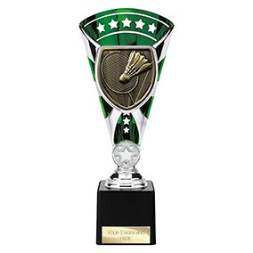 Green & Silver Cobra Star Badminton Cup 230mm