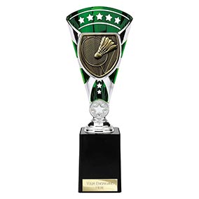 Green & Silver Cobra Star Badminton Cup 255mm