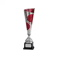Quest Laser Cut Silver & Red Cup 395mm