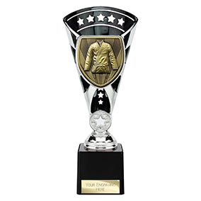 Black & Silver Cobra Star Martial Arts Cup 230mm