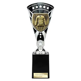 Black & Silver Cobra Star Martial Arts Cup 255mm