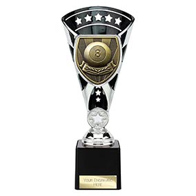 Black & Silver Cobra Star Pool Cup 230mm