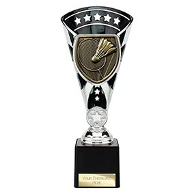 Black & Silver Cobra Star Badminton Cup 230mm