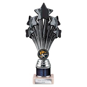 Black Super 5 Star Trophy 215mm Black Super 5 Star Trophy 215mm