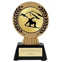 Gold Laurel Hero Snowboarding Trophy