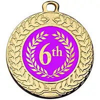 6th Place Gold Medal 40mm