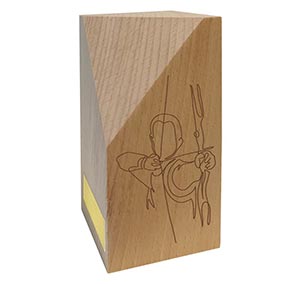 Wood Block Archery Trophy 140mm