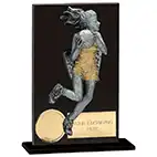 Euphoria Hero Black Glass Netball Award 125mm