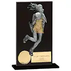 Euphoria Hero Black Glass Netball Award 140mm