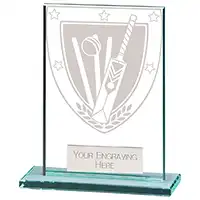 180mm Millenium Glass Cricket Award