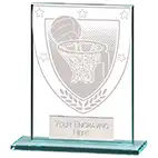 Millenium Glass Netball Award 110mm