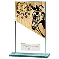 140mm Mustang Glass Equestrian Award