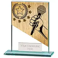 110mm Mustang Glass Karaoke Award