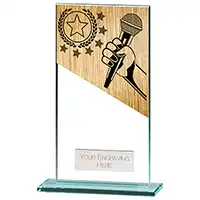 160mm Mustang Glass Karaoke Award