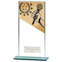 180mm Mustang Glass Karaoke Award