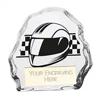 90mm Glass Mystique Motorsport Helmet Award