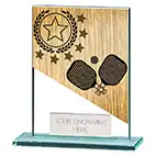 Mustang Hero Black Glass Pickleball Award 110mm