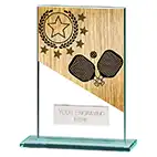 Mustang Hero Black Glass Pickleball Award 125mm