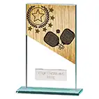 Mustang Hero Black Glass Pickleball Award 140mm