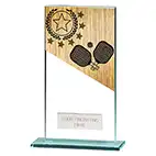 Mustang Hero Black Glass Pickleball Award 160mm