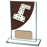 Dominoes Colour Curve Jade Glass Award 125mm