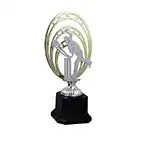 260mm Metallic Oval Cricket Bowler Trophy