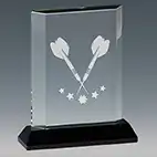 12cm Slab Glass Darts Trophy