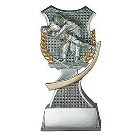 220mm Silver Resin Judo Shield Award