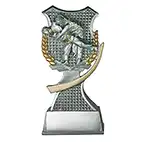 220mm Silver Resin Judo Shield Award